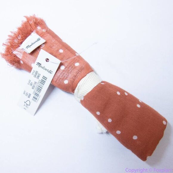 NEW Madewell rusty red polka dot Bandana with fringe‎ - Picture 16 of 16